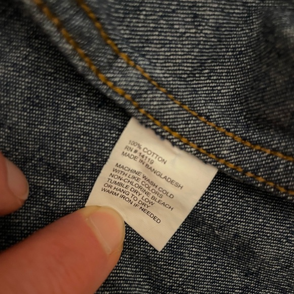 Ely Cattleman pearl snap Western denim shirt - Picture 5 of 7